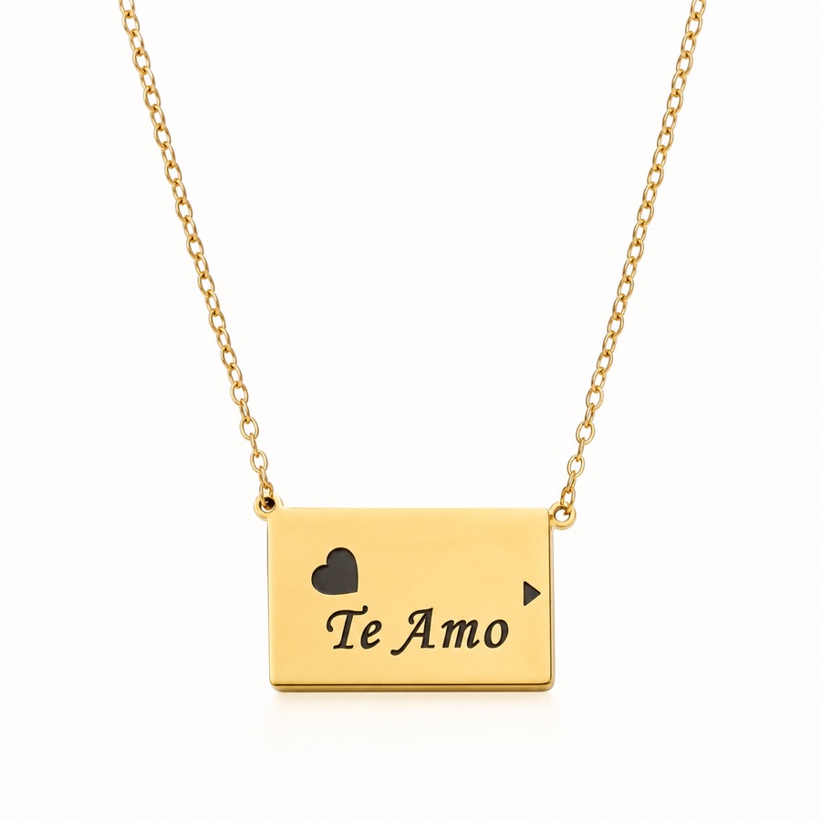 Collar Placa “Te Amo”